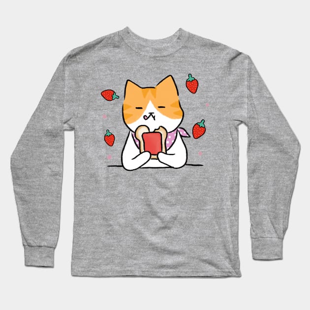 Cat Love Sandwich Long Sleeve T-Shirt by ly.s_art
